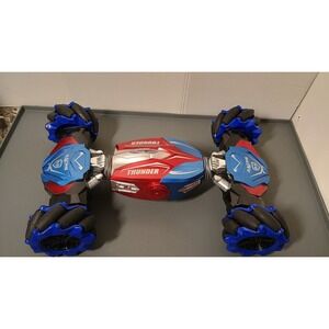 Thunder RC Stunt Car Kids OS Blue Red No Remote Drift Mecanum Wheel 4WD Toy Car